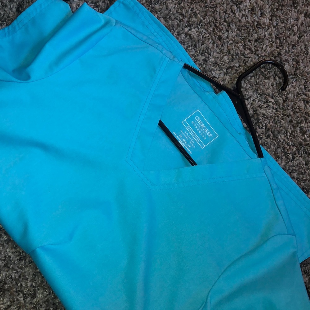 Scrub tops (all size small) *EXCEPT LIGHT BLUE/RED